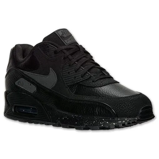 Nike Air Max 90 Premium Black-Metallic Silver Nike Air Max cushioned sneakers