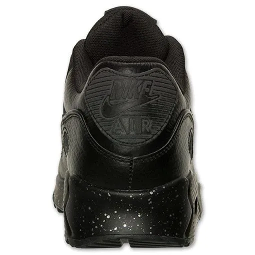 Nike Air Max 90 Premium Black-Metallic Silver Nike Air Max cushioned sneakers
