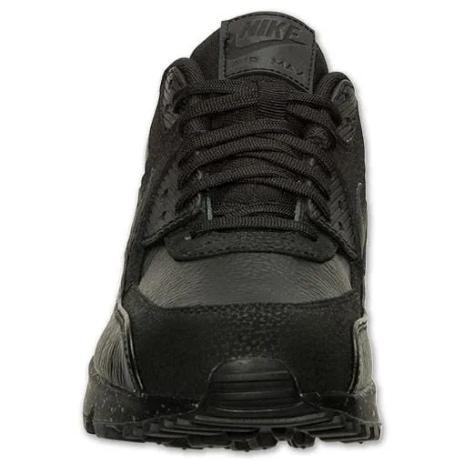 Nike Air Max 90 Premium Black-Metallic Silver Nike Air Max cushioned sneakers
