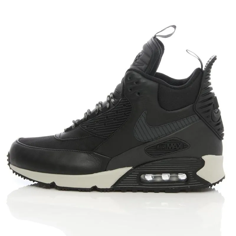 Nike Air Max 90 SneakerBoot WNTR Black Nike Air Max sneakers with air cushioning design