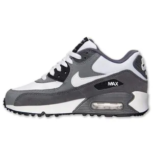 Nike Air Max 90 White-Cool Grey-Dark Grey Nike Air Max sneakers with air cushioning design
