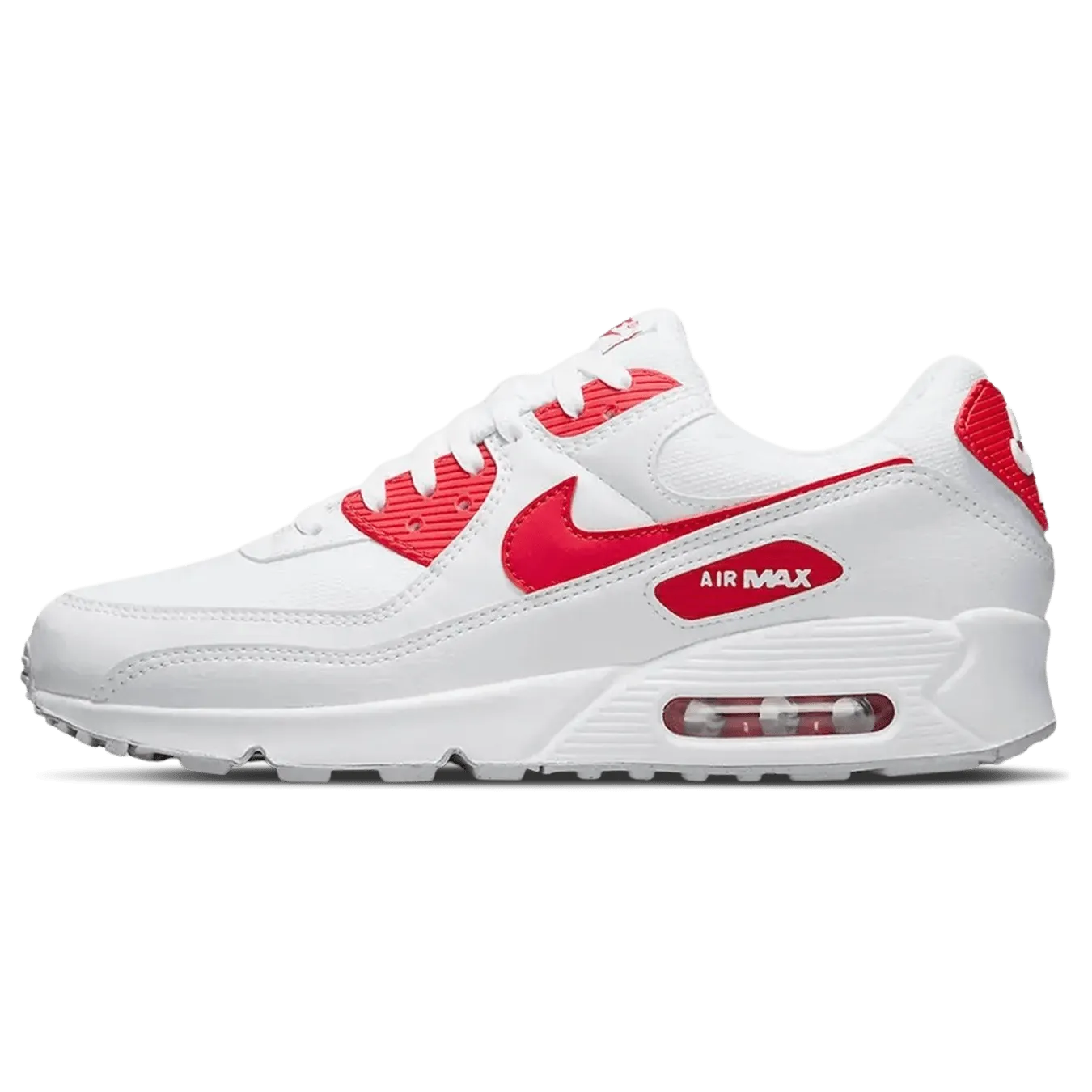 Nike Air Max 90 'White University Red' Nike Air Max lifestyle sneakers with sport details