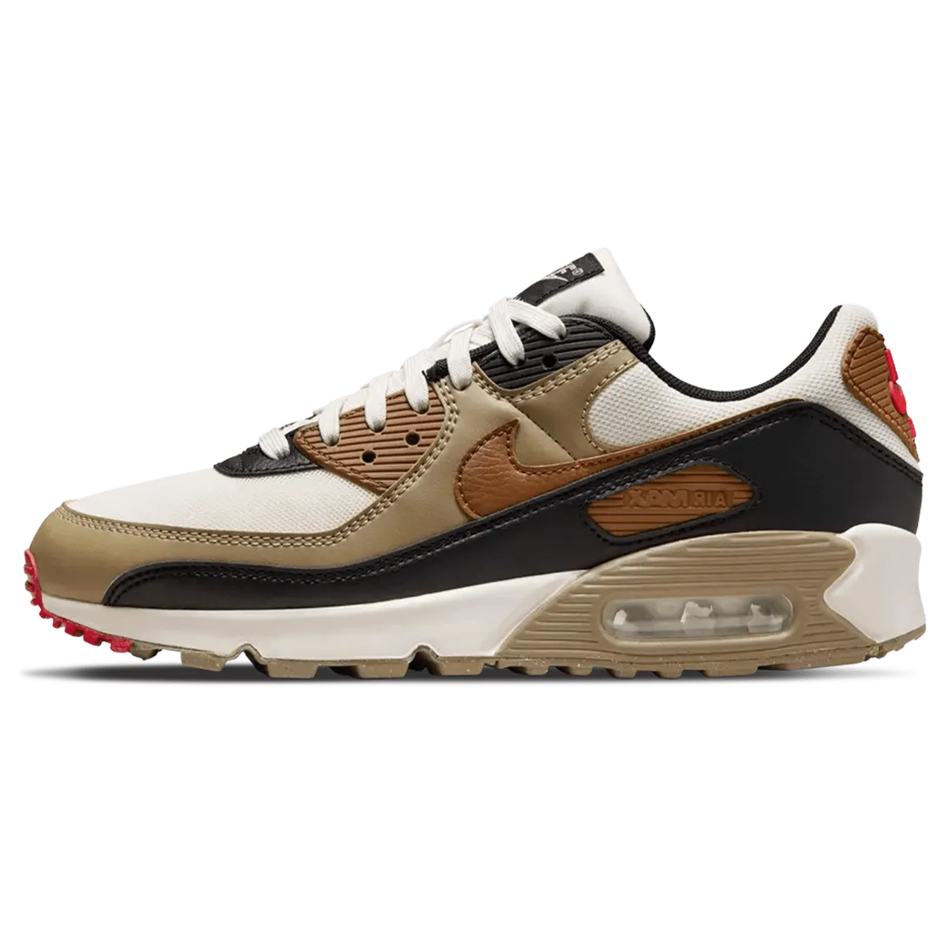 Nike Air Max 90 Wmns 'Light British Tan Khaki' Nike Air Max lifestyle sneakers with sport details