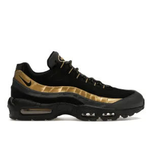 Nike Air Max 95 Black Metallic Gold Nike Air Max casual shoes with visible air tech