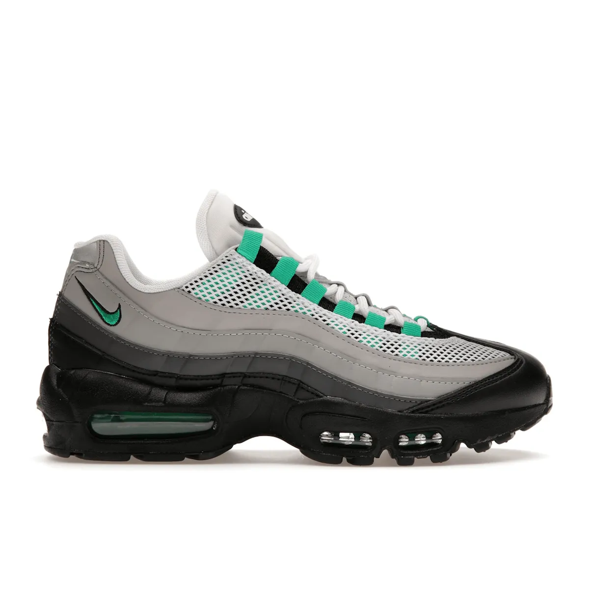 Nike Air Max 95 Black Stadium Green Nike Air Max casual shoes with visible air tech