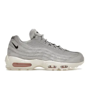 Nike Air Max 95 Gray Fog Pink Foam Nike Air Max casual shoes with visible air tech