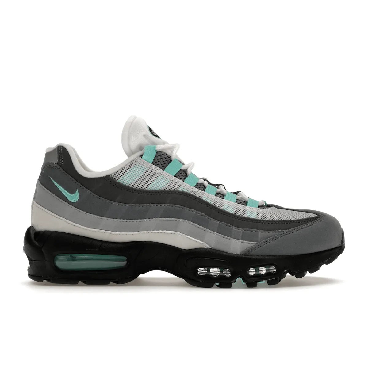 Nike Air Max 95 Hyper Turquoise Nike Air Max casual shoes with visible air tech