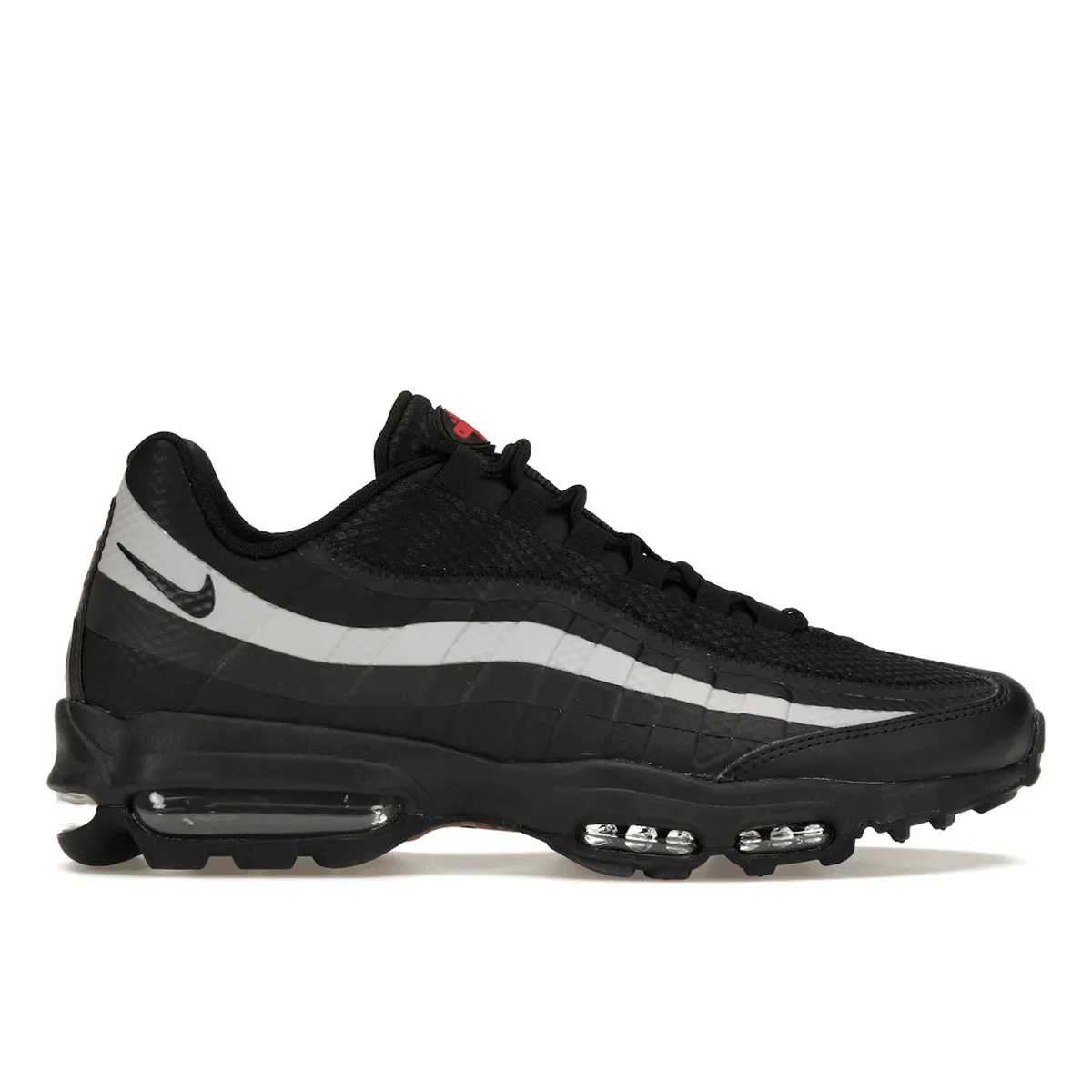 Nike Air Max 95 Ultra Black Picante Red Nike Air Max casual shoes with visible air tech