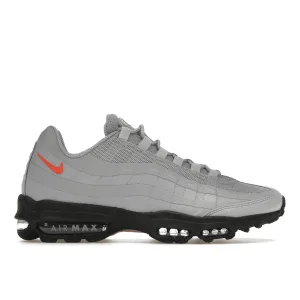 Nike Air Max 95 Ultra Wolf Gray Bright Crimson Nike Air Max casual shoes with visible air tech