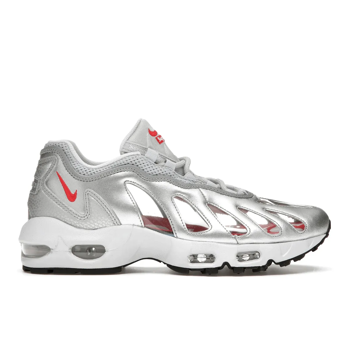 Nike Air Max 96 Supreme Silver Bullet Nike Air Max casual shoes with visible air tech