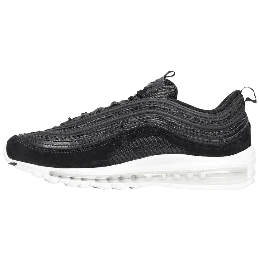 Nike Air Max 97 (Black - Black - White) Nike Air Max sneakers with air cushioning design