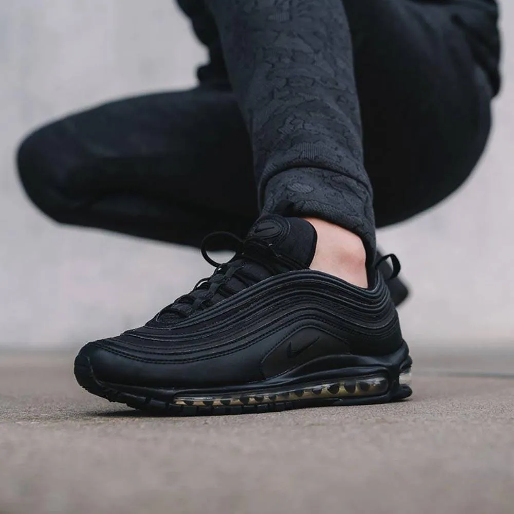 Nike Air Max 97 Black Gold Nike Air Max cushioned sneakers