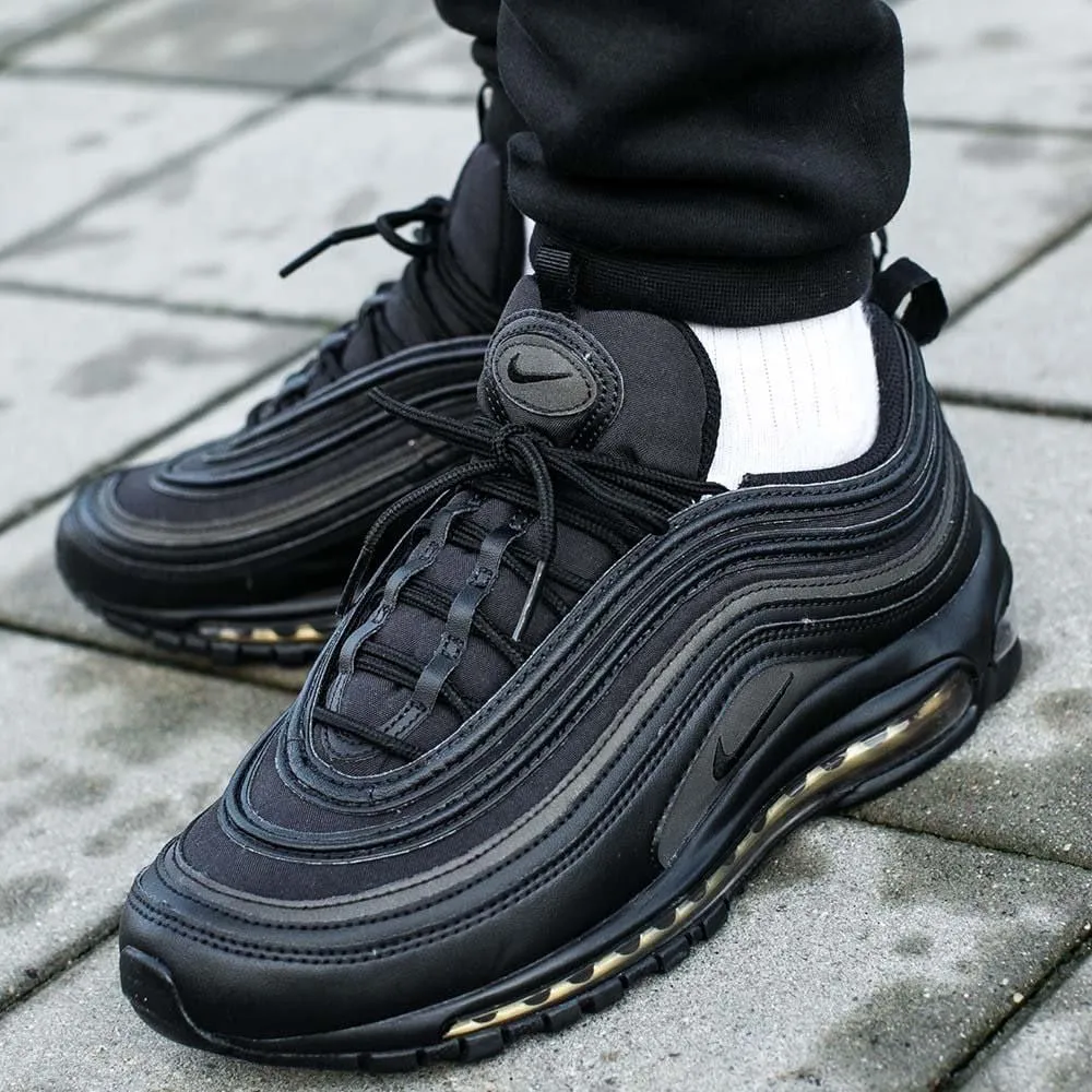 Nike Air Max 97 Black Gold Nike Air Max cushioned sneakers