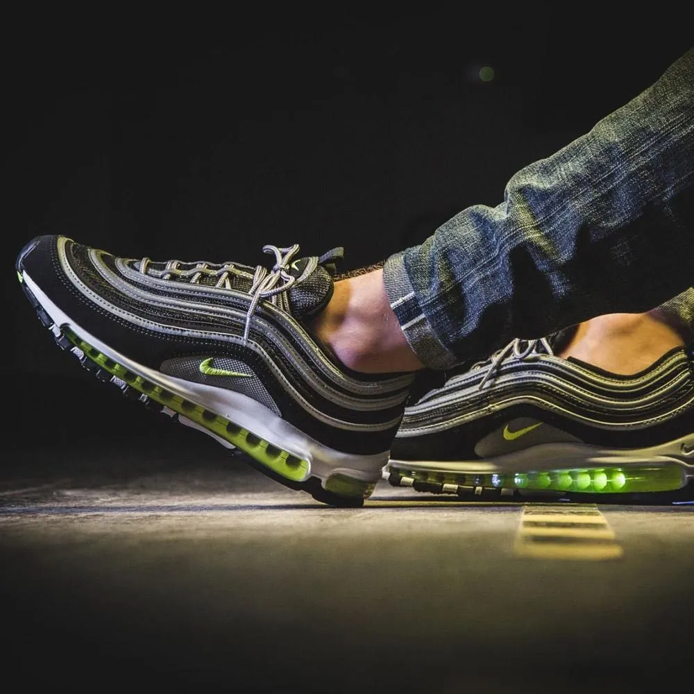 Nike Air Max 97 Black-Neon OG  Japan Nike Air Max cushioned sneakers