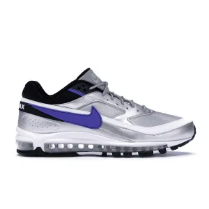 Nike Air Max 97/BW Metallic Silver Persian Violet Nike Air Max casual shoes with visible air tech