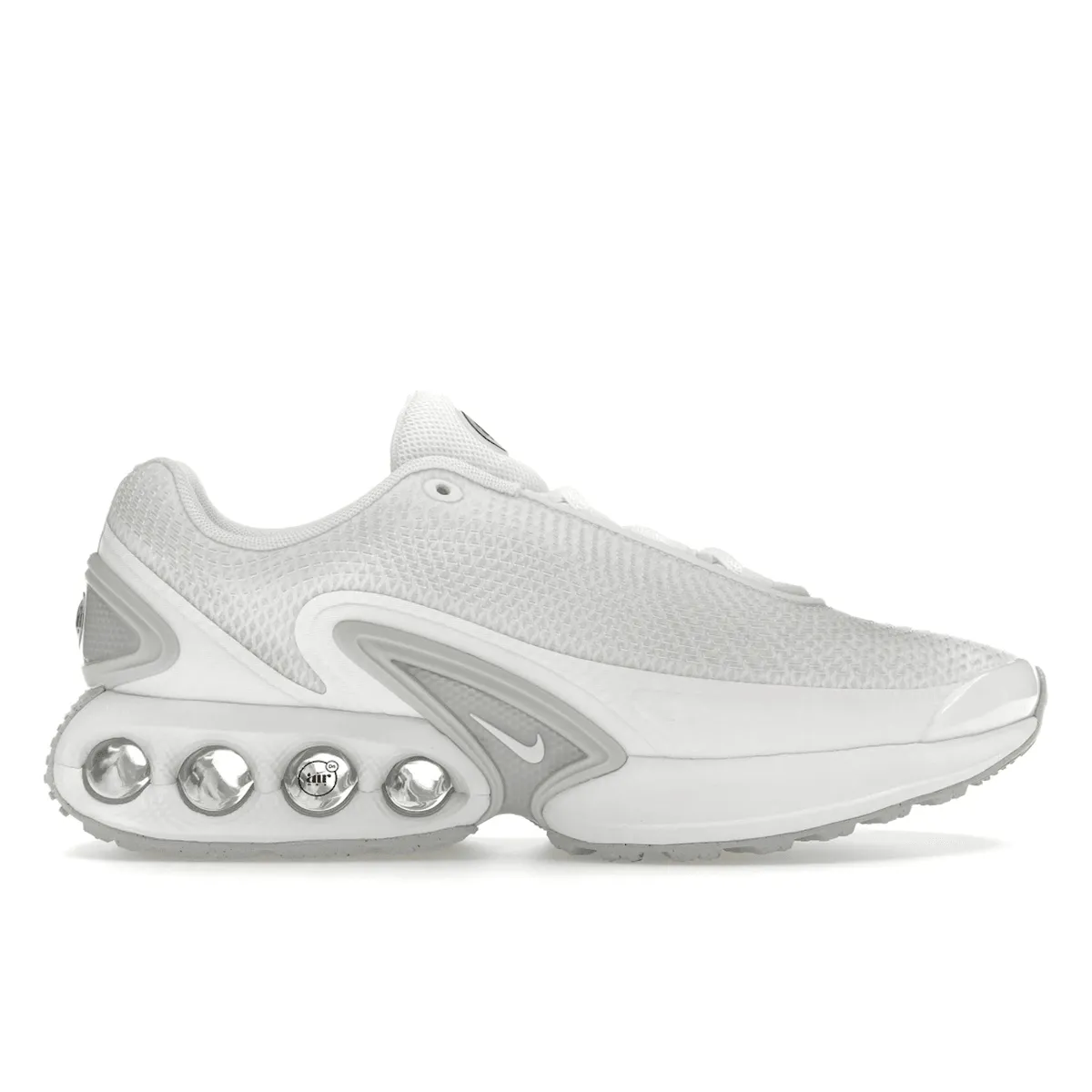 Nike Air Max Dn White Metallic Silver Nike Air Max casual shoes with visible air tech