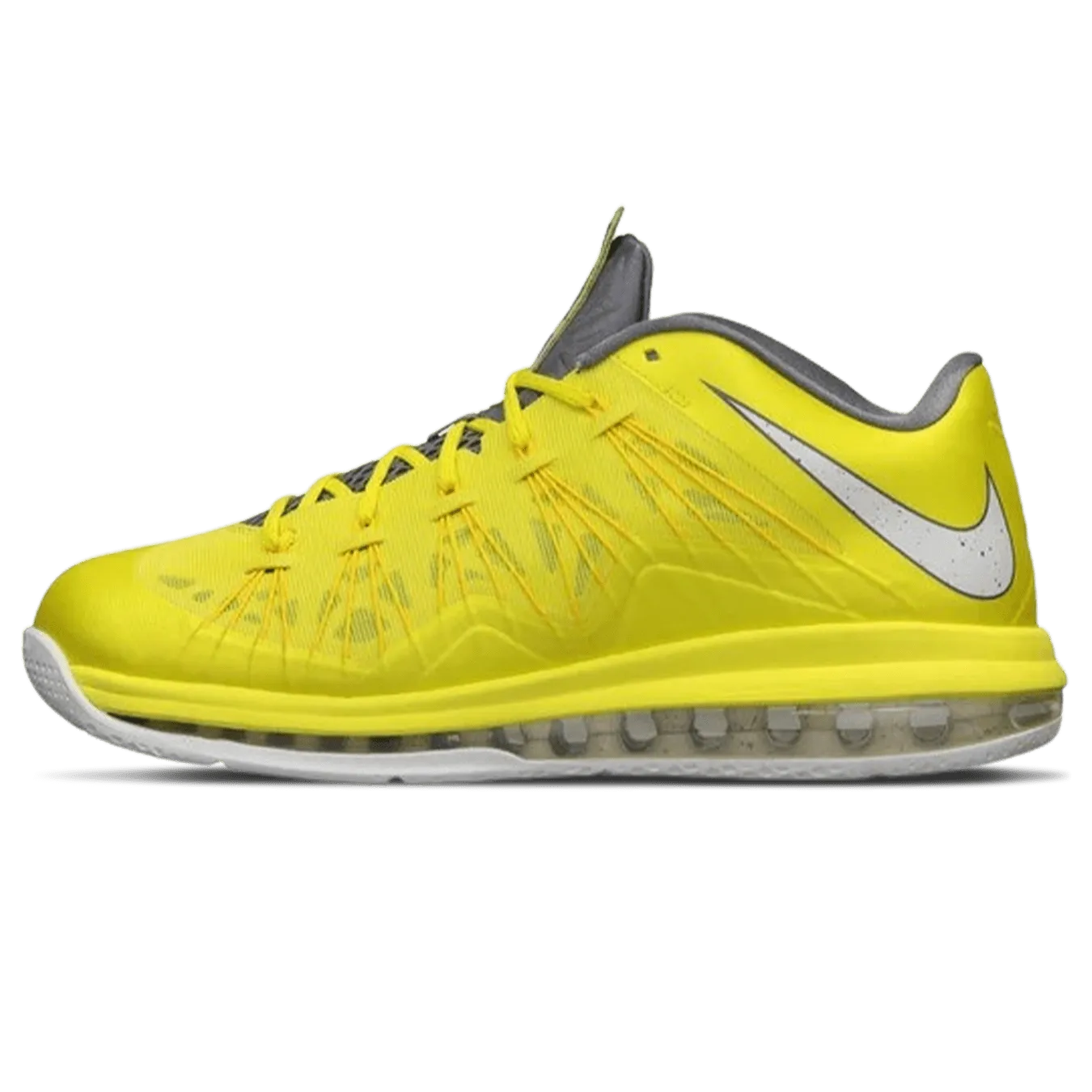 Nike Air Max LeBron 10 Low 'Sonic Yellow' Nike Air Max lifestyle sneakers with sport details