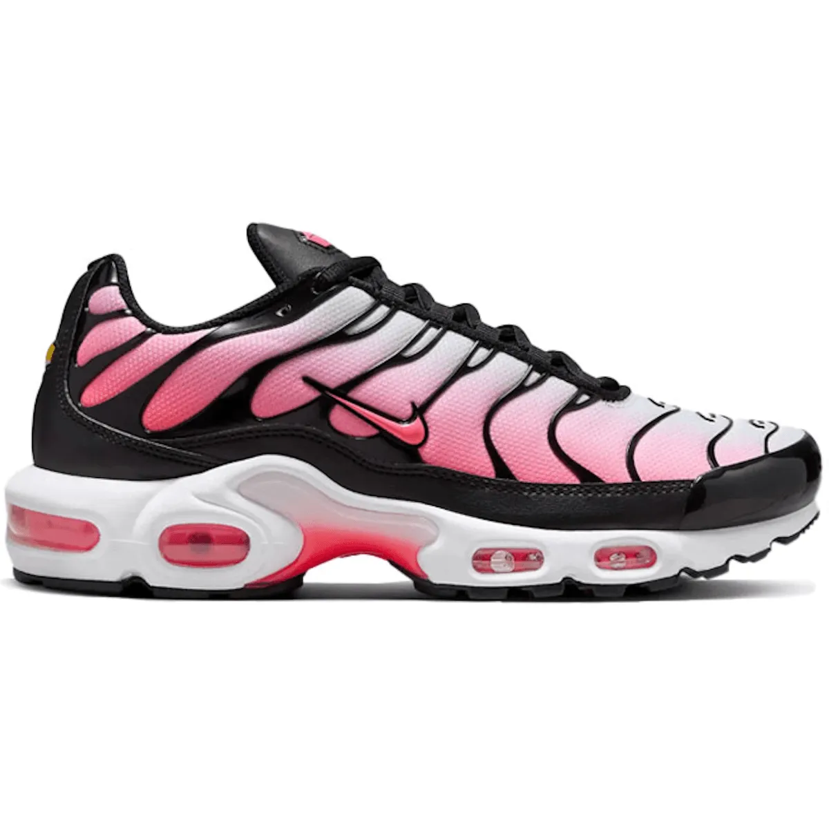 Nike Air Max Plus Black Hot Punch Nike Air Max casual shoes with visible air tech