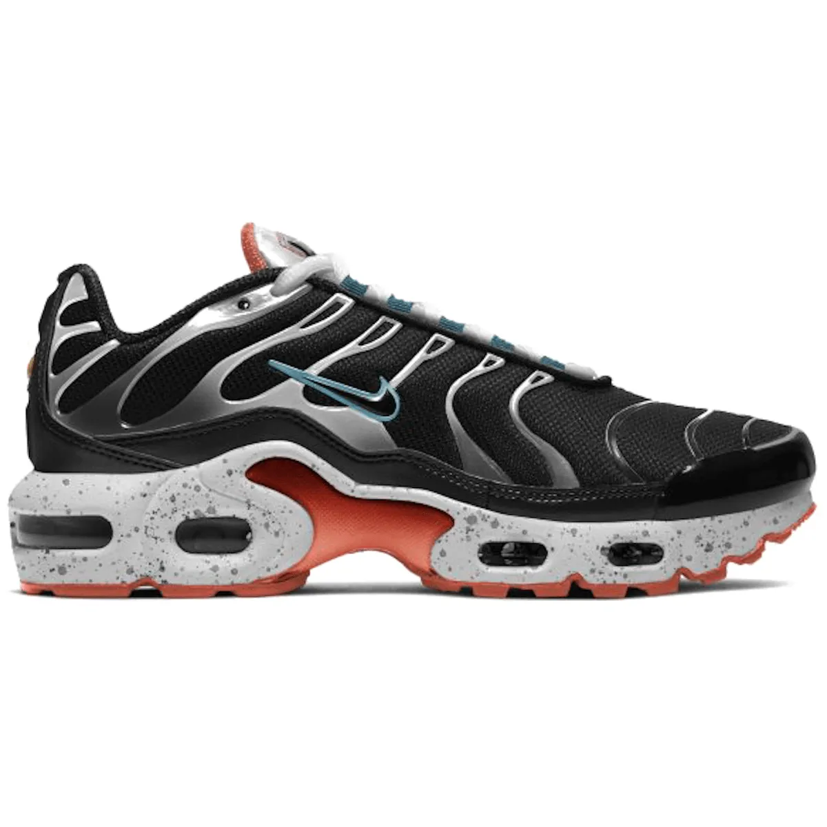 Nike Air Max Plus Black Turf Orange Nike Air Max casual shoes with visible air tech