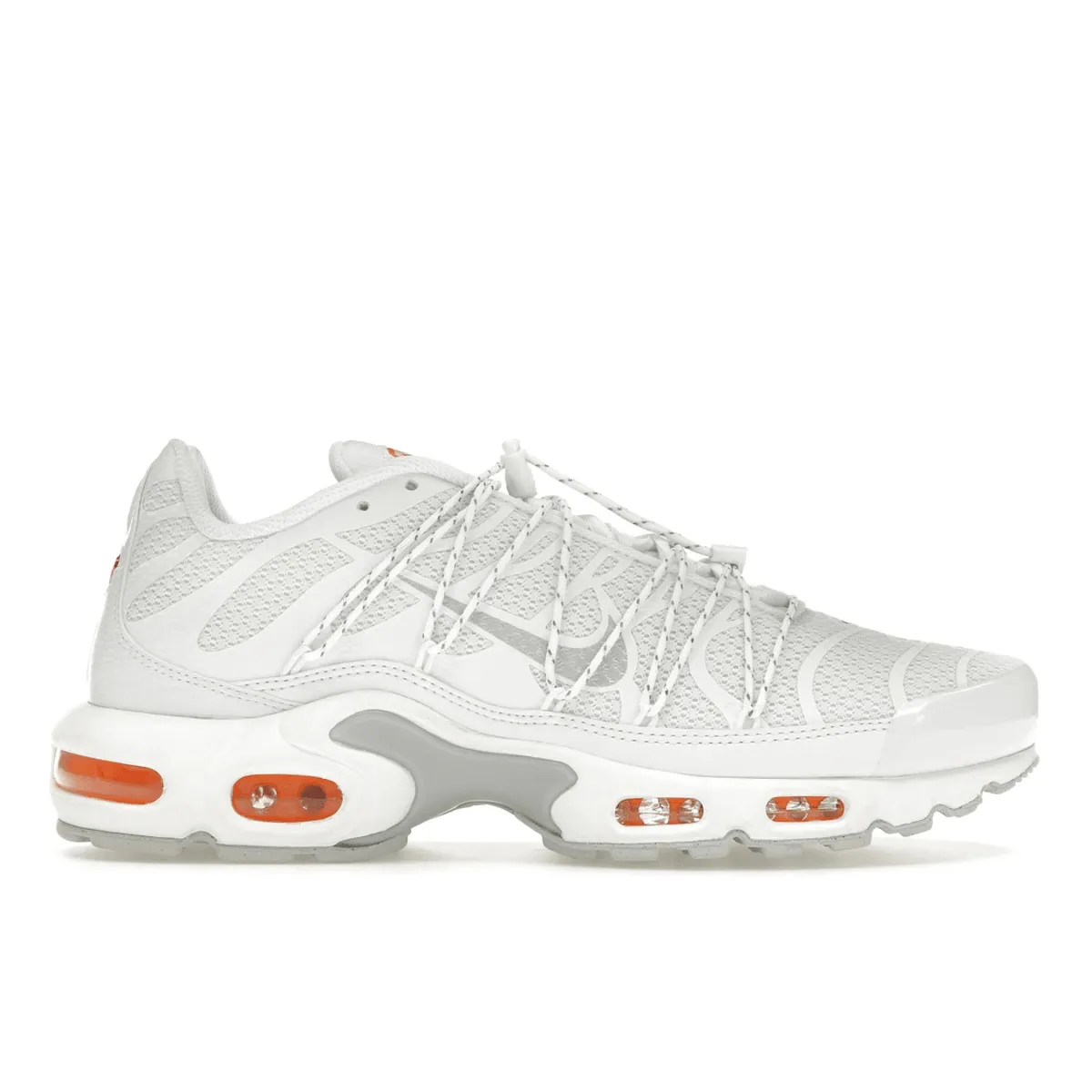 Nike Air Max Plus Utility Safety Orange Pure Platinum Nike Air Max casual shoes with visible air tech