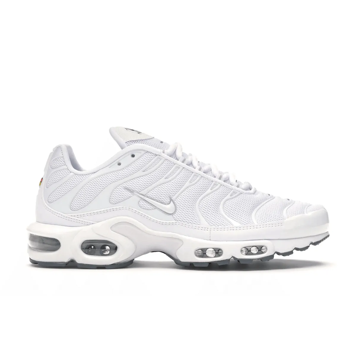 Nike Air Max Plus White Nike Air Max casual shoes with visible air tech