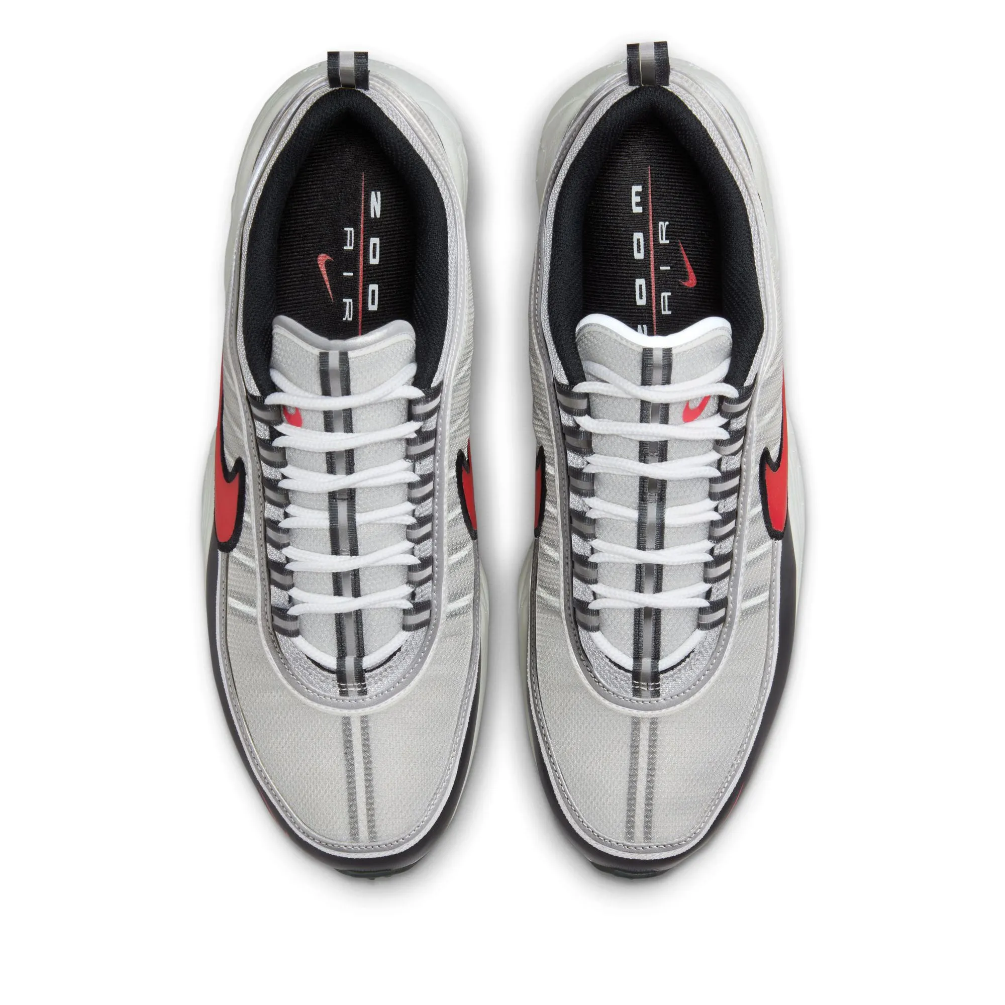 Nike Air Zoom Spiridon - Metallic Silver/Sport Red Nike signature shoe looks