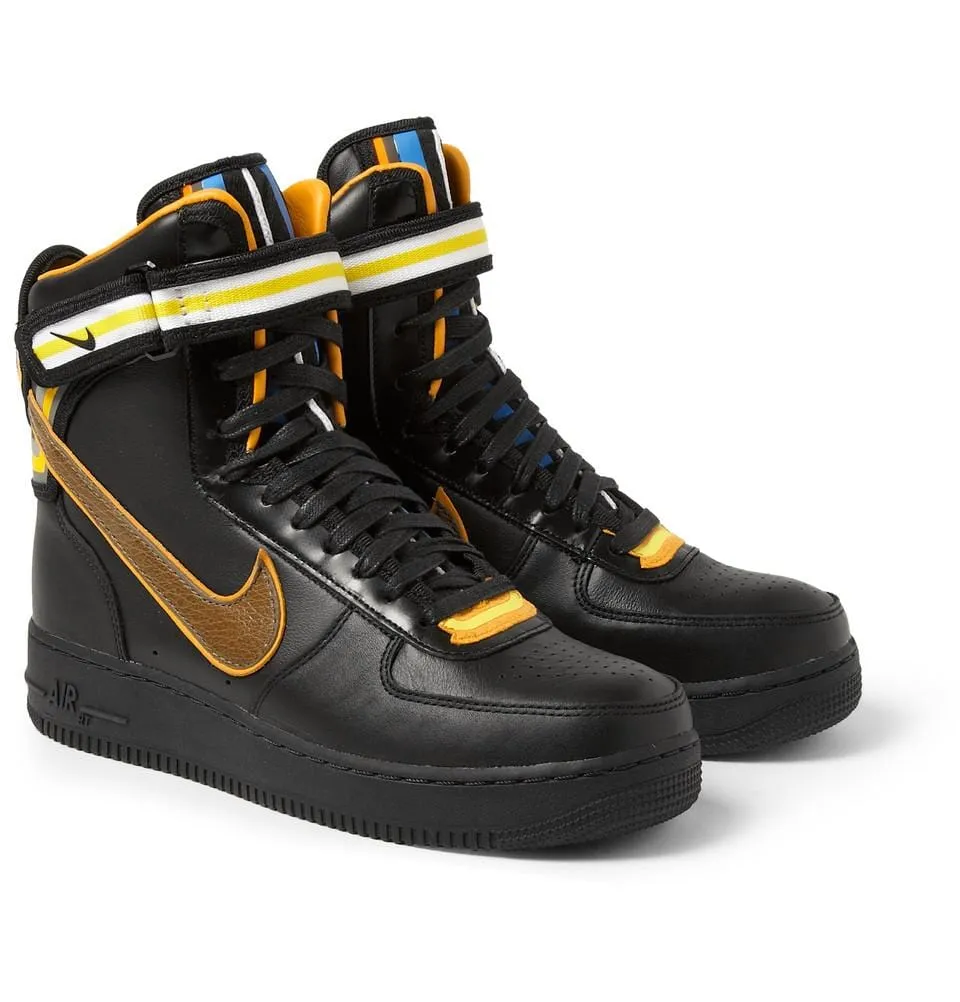 Nike Black Riccardo Tisci Air Force 1 Hi Leather Sneakers Nike Air Force 1 low-top sneakers