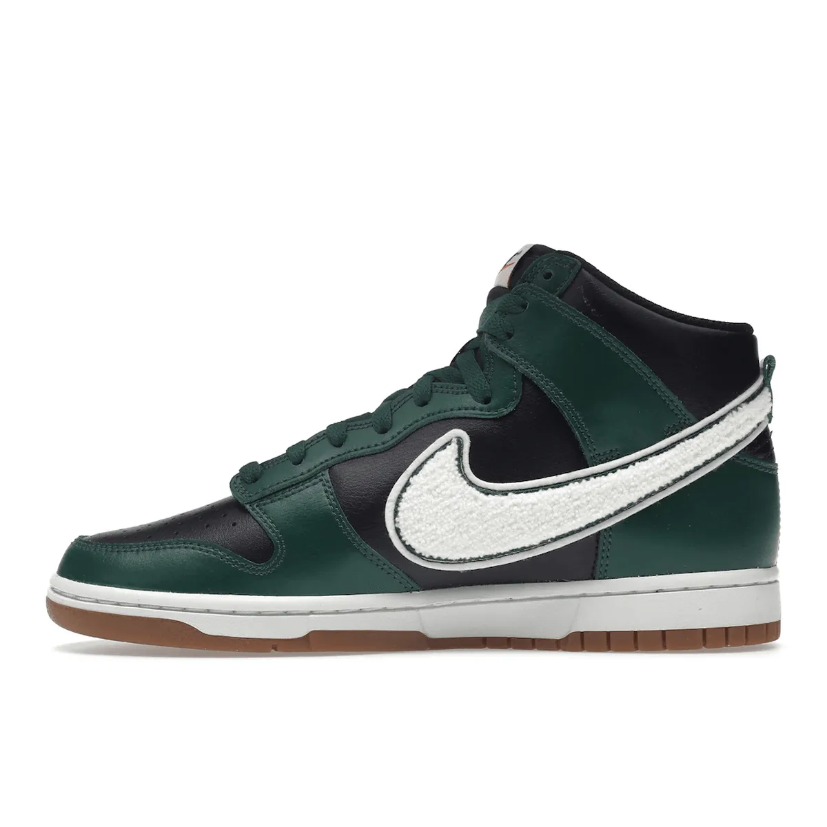 Nike Dunk High Chenille Swoosh Black Green Nike Dunk heritage sneakers