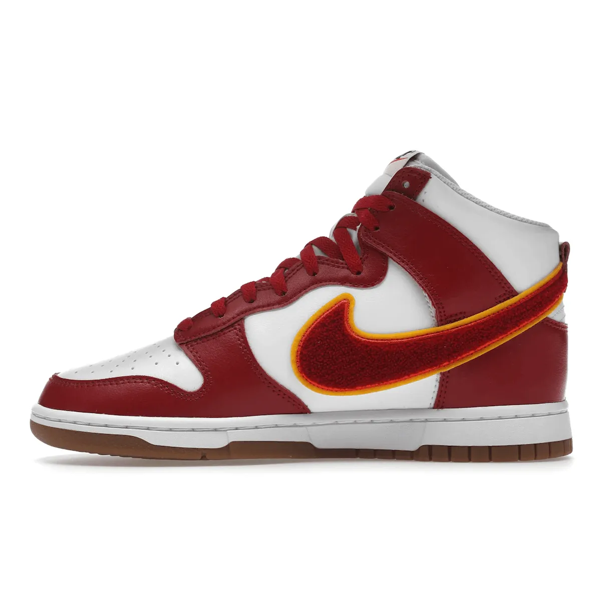 Nike Dunk High Chenille Swoosh White Gym Red Nike Dunk heritage sneakers