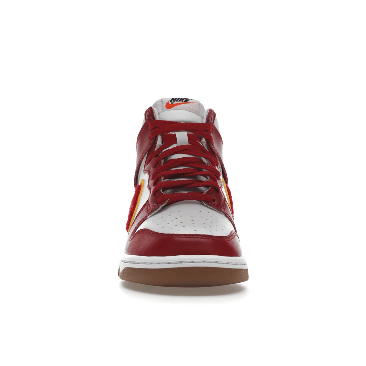 Nike Dunk High Chenille Swoosh White Gym Red Nike Dunk heritage sneakers