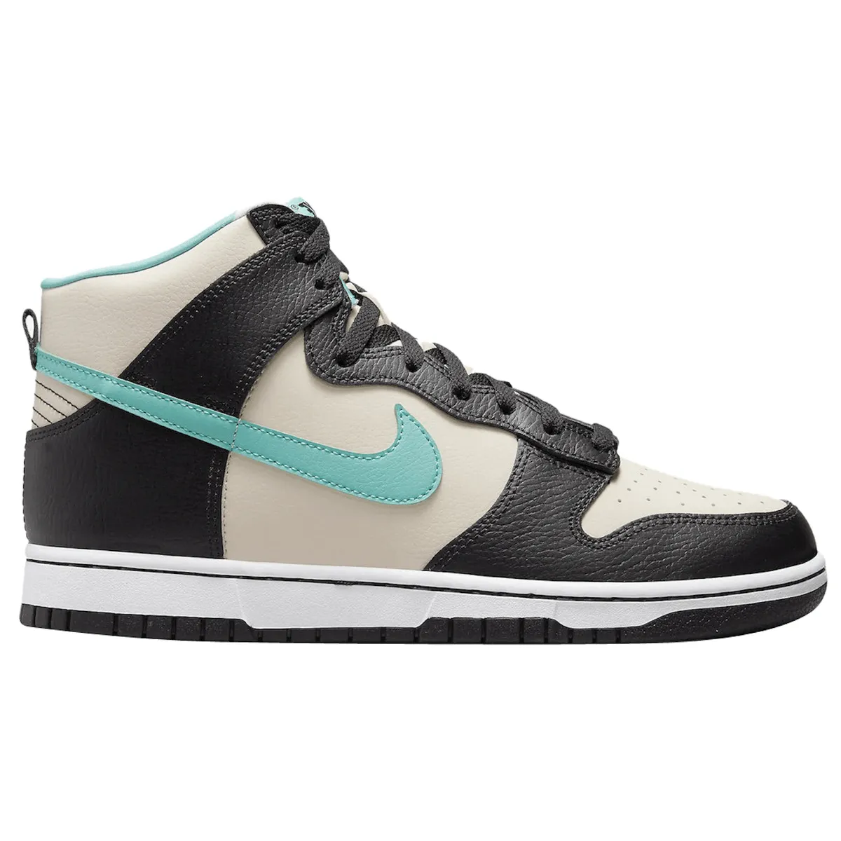 Nike Dunk High EMB Beige Black Washed Teal Nike Dunk stylish shoes for sport and street