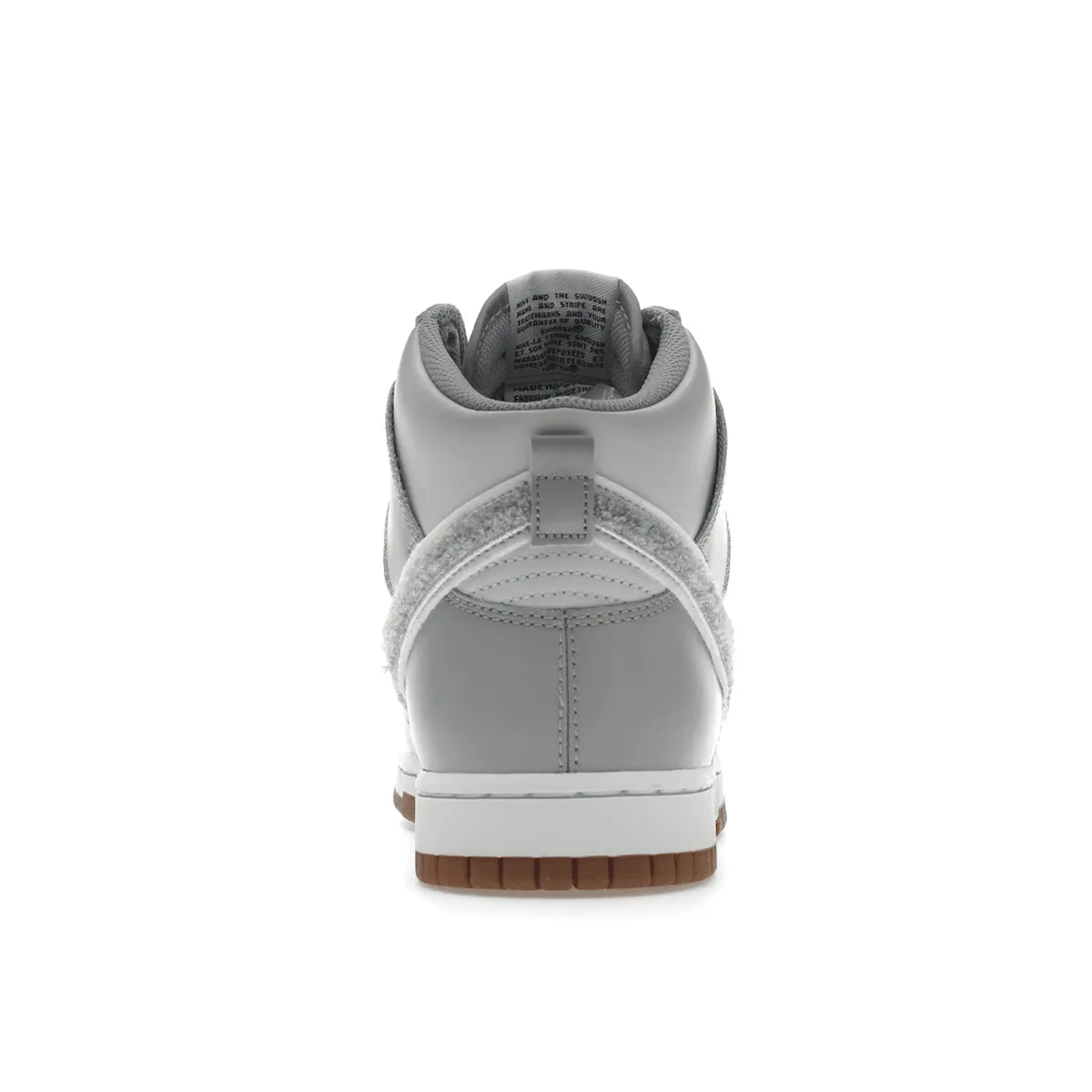 Nike Dunk High University Chenille Swoosh Light Smoke Grey Nike Dunk heritage sneakers