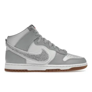 Nike Dunk High University Chenille Swoosh Light Smoke Grey Nike Dunk stylish shoes for sport and street