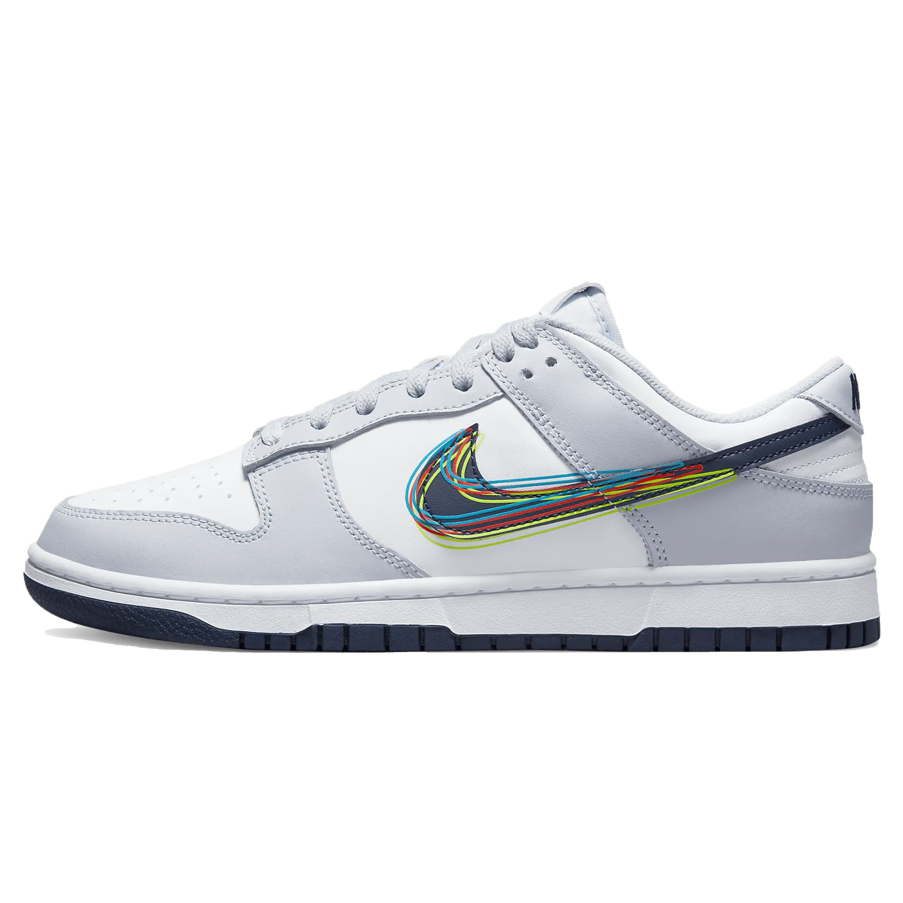 Nike Dunk Low 3D Swoosh Nike Dunk casual shoes with iconic low-top shape