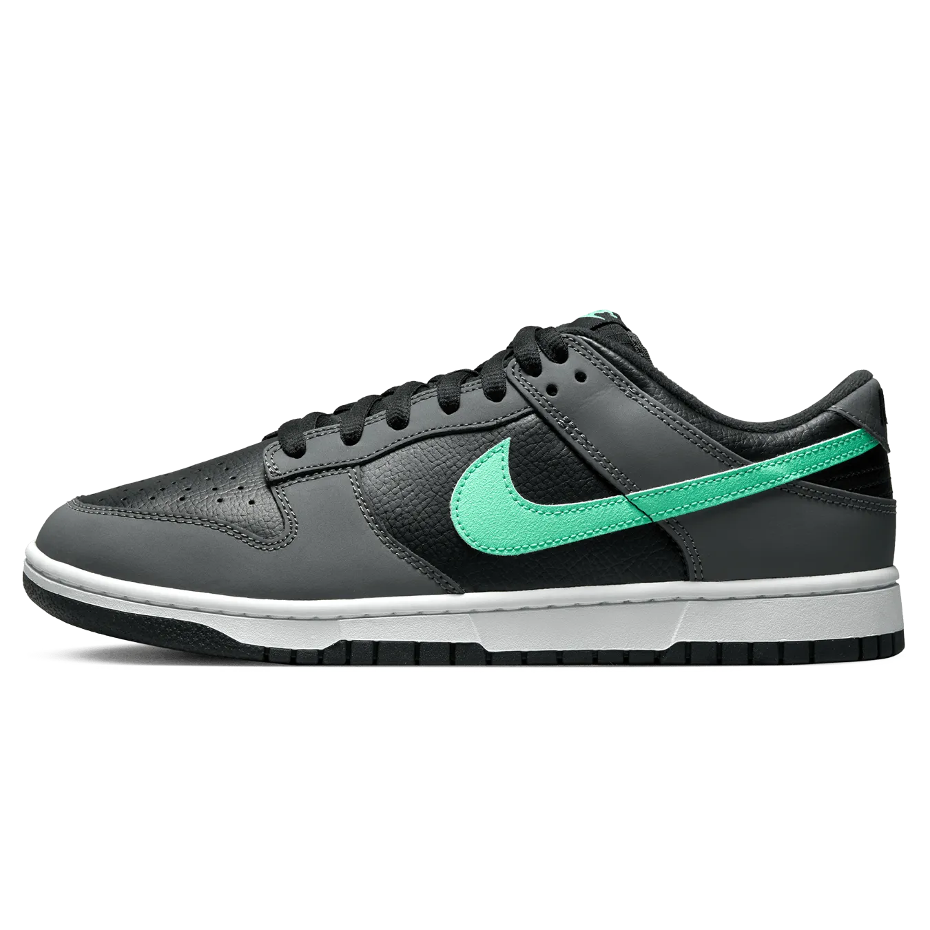 Nike Dunk Low 'Black Green Glow' Nike Dunk casual shoes with iconic low-top shape