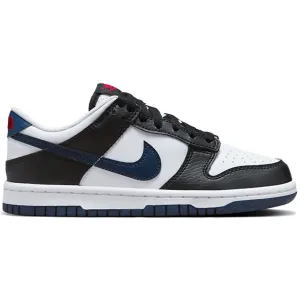 Nike Dunk Low Black White Midnight Navy Nike Dunk stylish shoes for sport and street