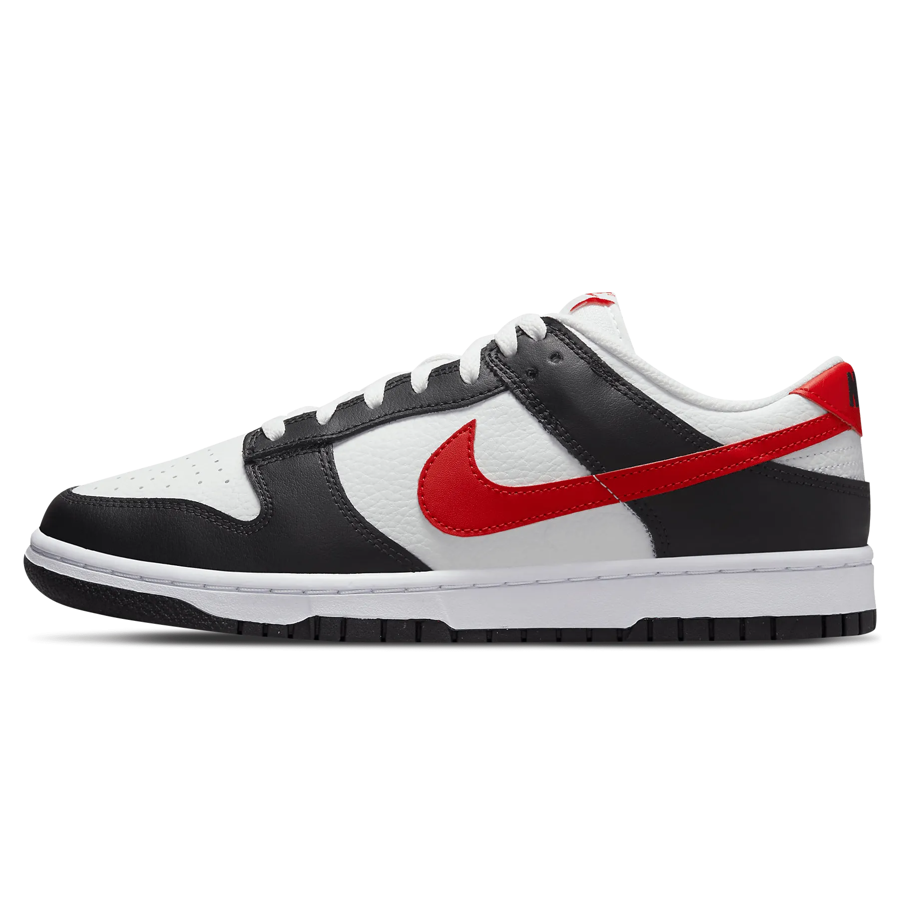 Nike Dunk Low 'Black White Red' Nike Dunk casual shoes with iconic low-top shape