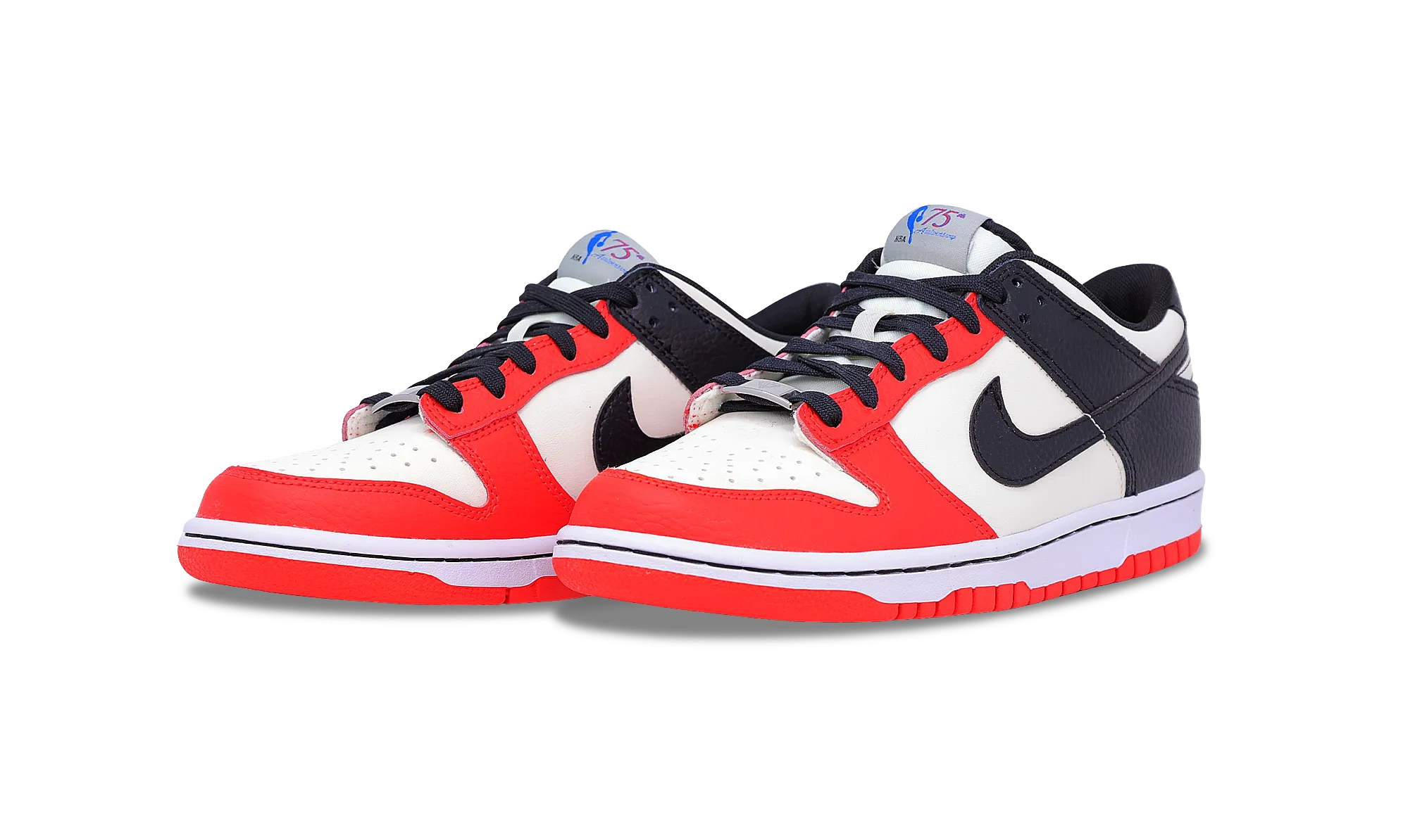Nike Dunk Low EMB x NBA 75th Anniversary GS (DO6288-100) Grade School Size 5Y-7Y Dunk sneakers
