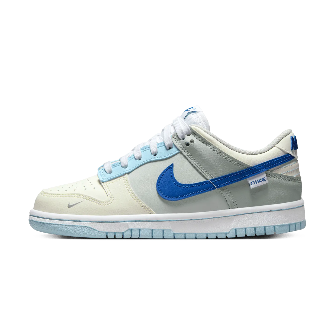Nike Dunk Low GS 'Just Stitch It - Hyper Royal' Nike Dunk casual shoes with iconic low-top shape
