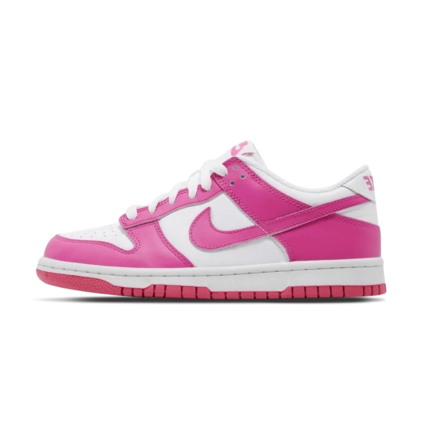 Nike Dunk Low GS 'Laser Fuchsia' Nike Dunk casual shoes with iconic low-top shape