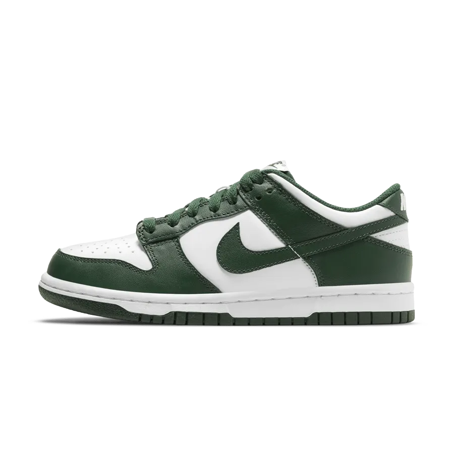 Nike Dunk Low GS 'Michigan State' Nike Dunk casual shoes with iconic low-top shape