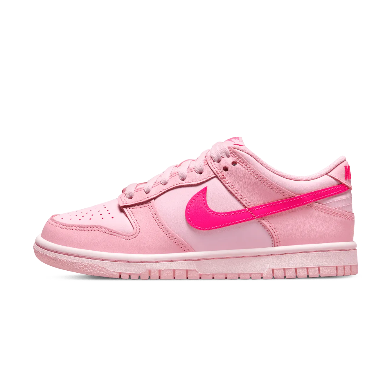 Nike Dunk Low GS 'Triple Pink' Nike Dunk casual shoes with iconic low-top shape