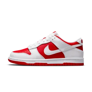 Nike Dunk Low GS 'White University Red' Nike Dunk casual shoes with iconic low-top shape