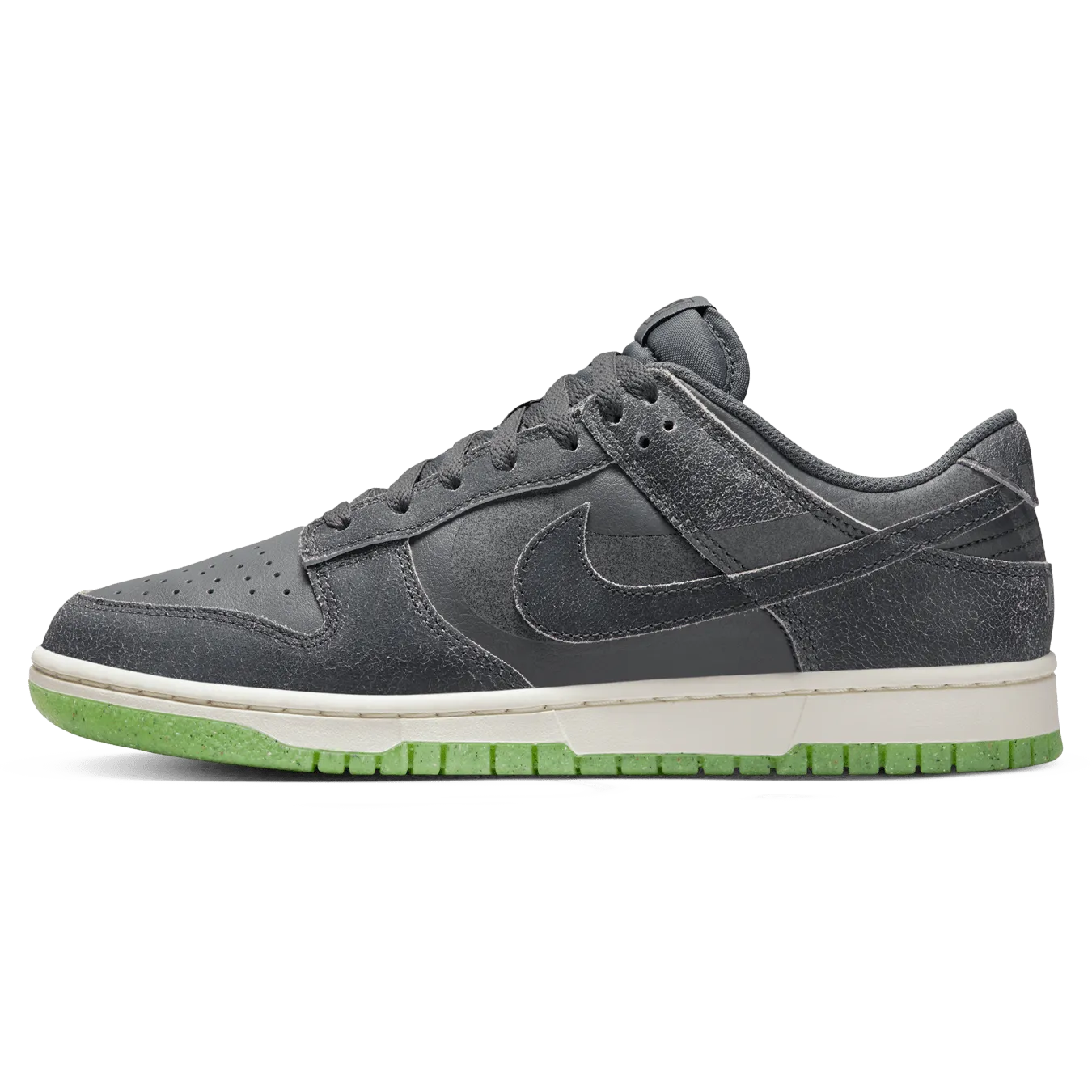 Nike Dunk Low 'Iron Grey Scream Green' Nike Dunk casual shoes with iconic low-top shape