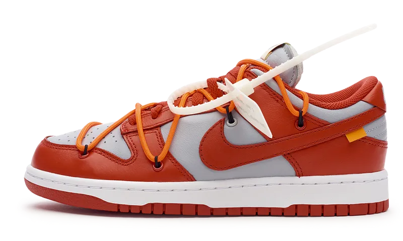 Nike Dunk Low Off-White University Red nike dunk trendy streetwear shoes