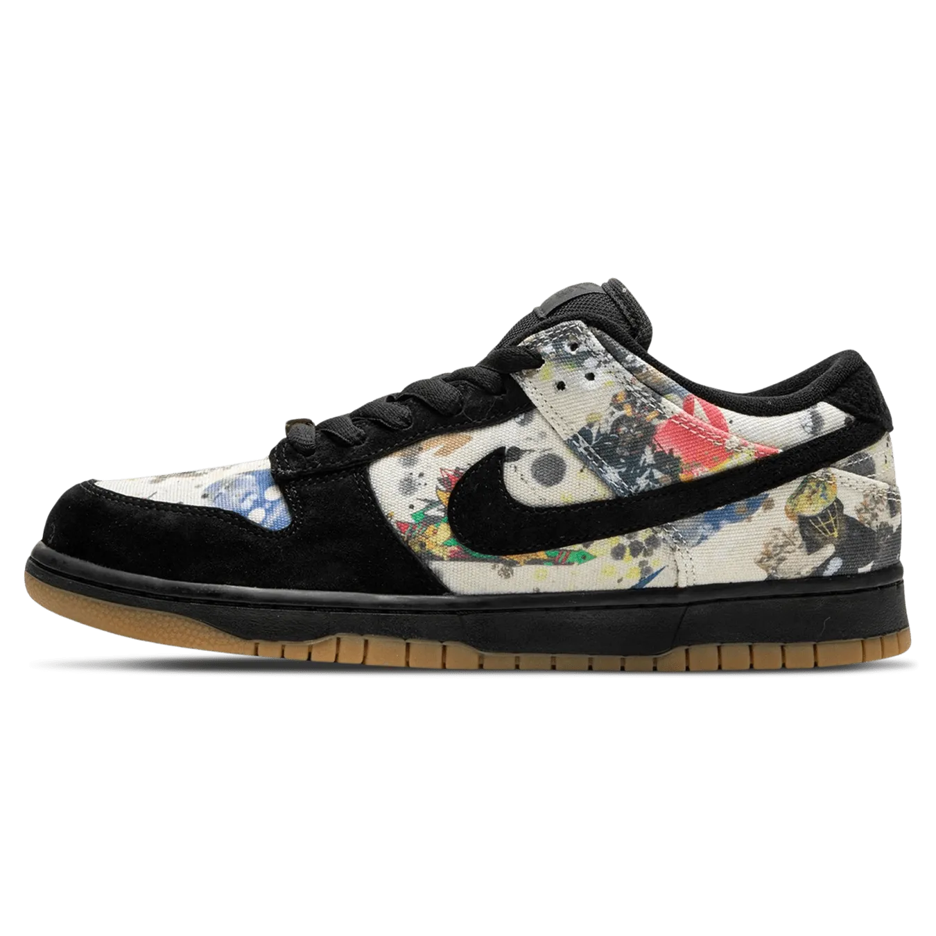 Nike Dunk Low SB x Supreme 'Rammellzee' Nike Dunk casual shoes with iconic low-top shape