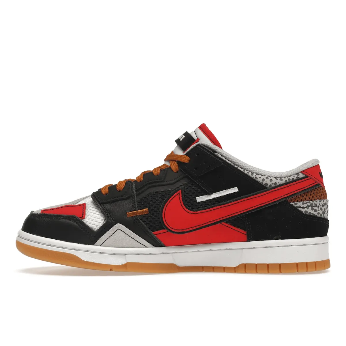 Nike Dunk Low Scrap Black Gray University Red Nike Dunk heritage sneakers