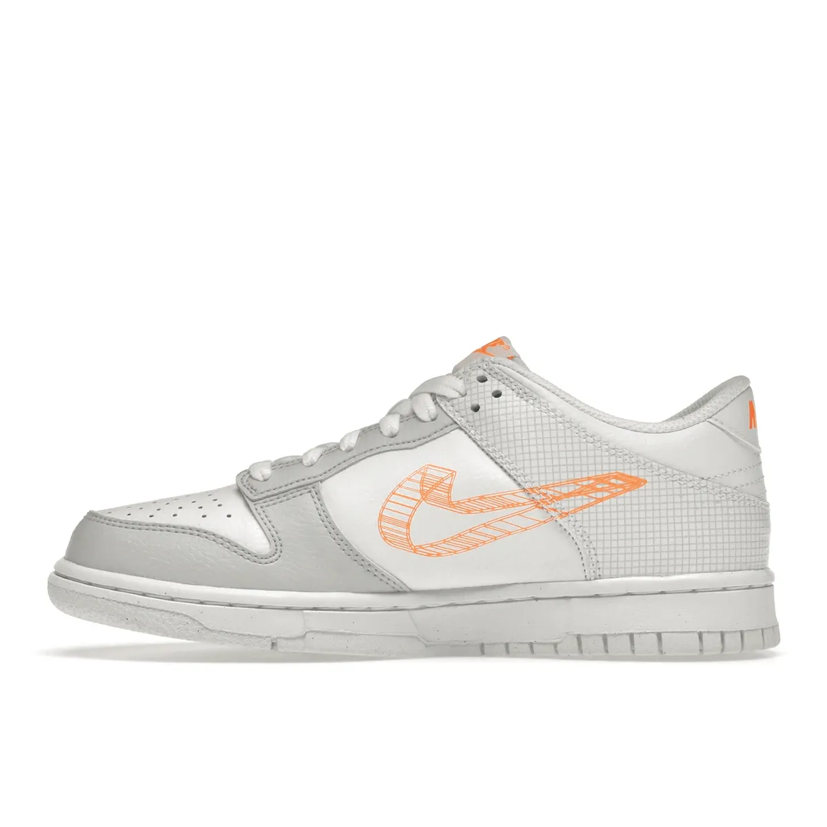 Nike Dunk Low SE 3D Swoosh Pure Platinum Total Orange Nike Dunk heritage sneakers