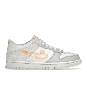 Nike Dunk Low SE 3D Swoosh Pure Platinum Total Orange Nike Dunk stylish shoes for sport and street