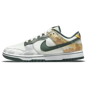 Nike Dunk Low SE 'Sail Multi-Camo' Nike Dunk casual shoes with iconic low-top shape